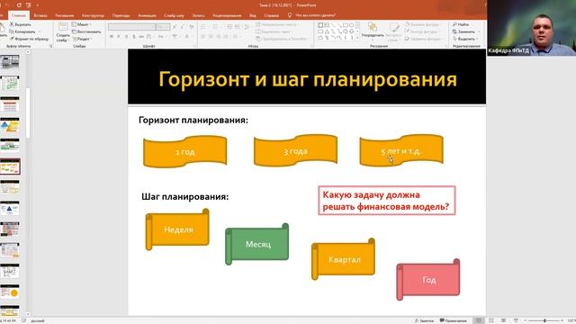 Вебинар Тема 2 Разработка финансовой модели смотреть онлайн