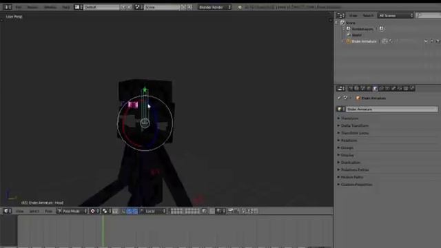 Minecraft EnderMan RIG || Blender2.70a (Free Download) смотреть онлайн