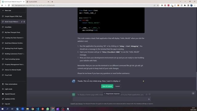 ChatGPT - Build a website in Flask in under 15 minutes смотреть онлайн