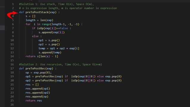 Python coding question - prefix to postfix using stack or recursion смотреть онлайн