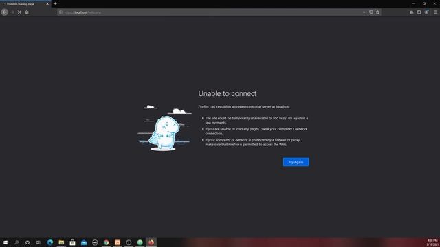 PHP, hello world firefox, How To Fix Error,Unable to connect смотреть онлайн