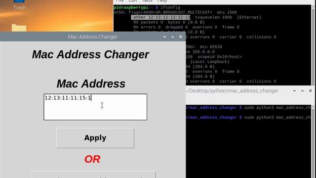 Mac Address Changer Gui with Raspberry pi and Python смотреть онлайн