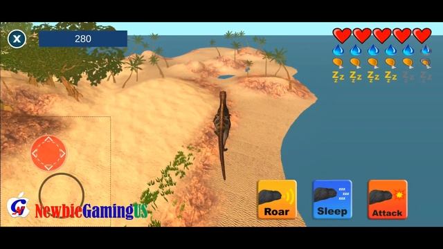 Dinosaur Sim Dino Game With 20 Dinosaur Types - How does SPINOSAUR Roar, Sleep, Eat And Attack Enem смотреть онлайн