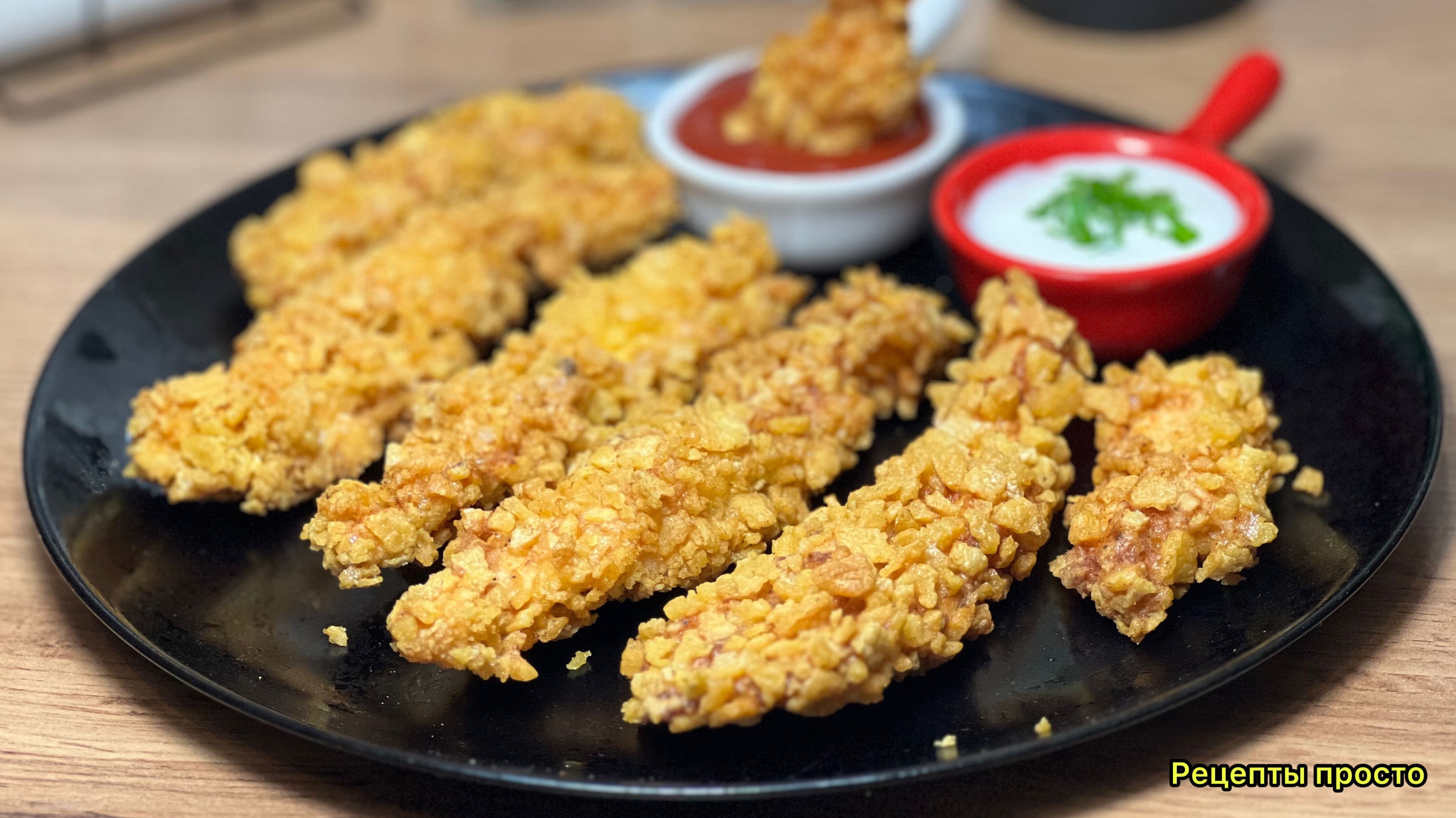 Куриные стрипсы в стиле KFC | хрустящие стрипсы | рецепты просто смотреть онлайн