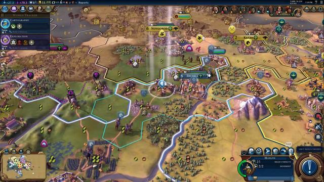 Civ 6 Greece #8 (Emperor, 14 Player, Crowded Fractal Map) смотреть онлайн