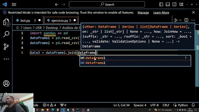 Curso de Pandas: ¿Cómo trabajar con columnas? (Concat, Merge y Join) смотреть онлайн