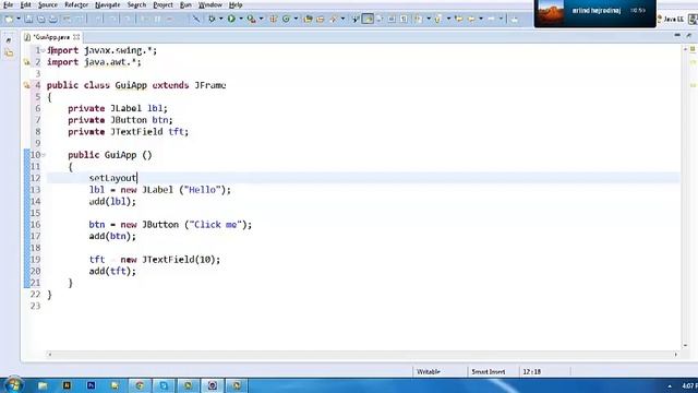 Java GUI Tutorial 2 - Adding Components to the window смотреть онлайн