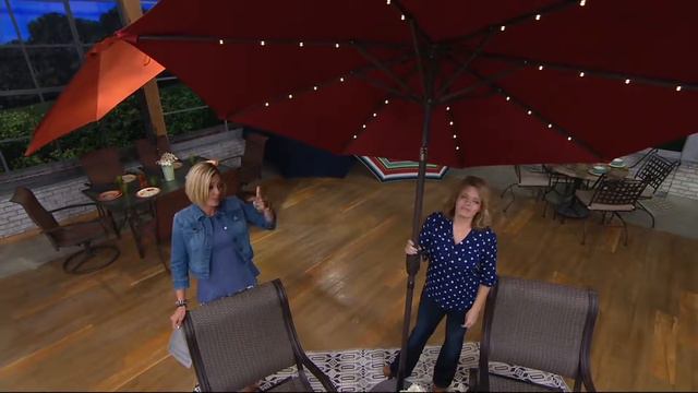 ATLeisure 9' Solar Umbrella with Color Morphing on QVC смотреть онлайн