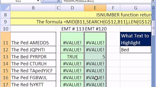 Excel Magic Trick #120: ISNUMBER & SEARCH functions смотреть онлайн