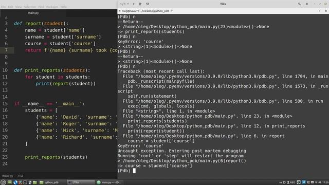 Python debugging with Python PDB - commands, post mortem and much more | Python PDB tutorial смотреть онлайн