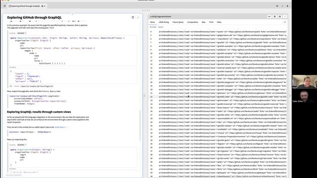 HGGW #21: Exploring GitHub through GraphQL from Glamorous Toolkit (David Reyes & Tudor Girba) смотреть онлайн