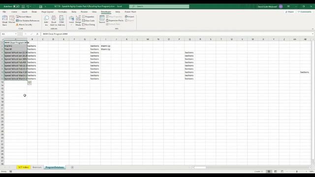 VBA Macro Load Your Program | Speed & Agility Program Creator #4 смотреть онлайн