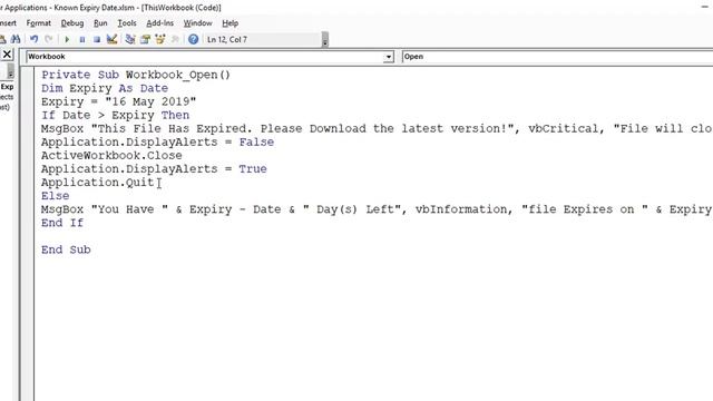 Set an Expiration Date to your Excel File смотреть онлайн