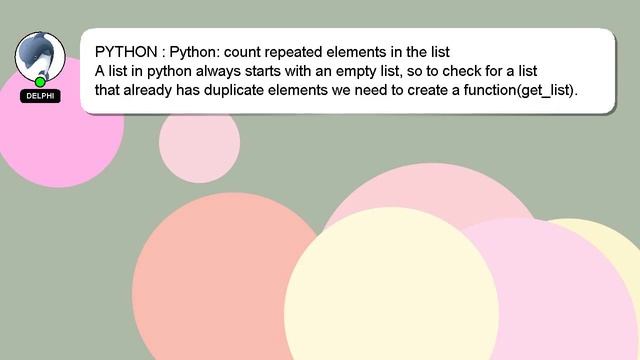PYTHON : Python: count repeated elements in the list смотреть онлайн