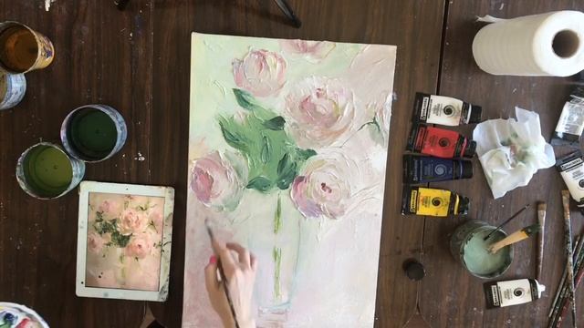 Часть 2. Мастер-класс «Интерьерная картина своими руками», фактурная паста. смотреть онлайн