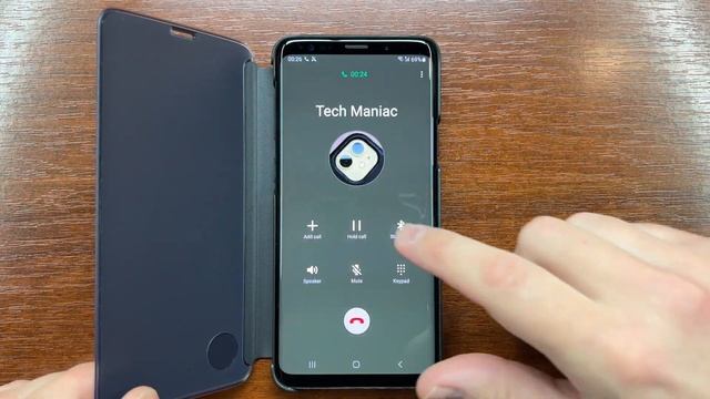 Samsung Galaxy S9 Plus Incoming Call in S-View Flip Clear View Standing Cover Case смотреть онлайн