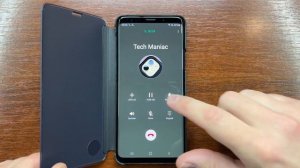 Samsung Galaxy S9 Plus Incoming Call in S-View Flip Clear View Standing Cover Case