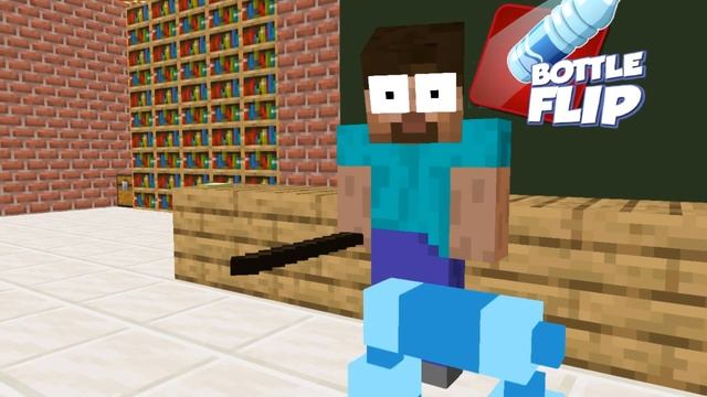 Monster School : Bottle Flip Challenge | Funny Minecraft Animation | A.P.O Fun Times
