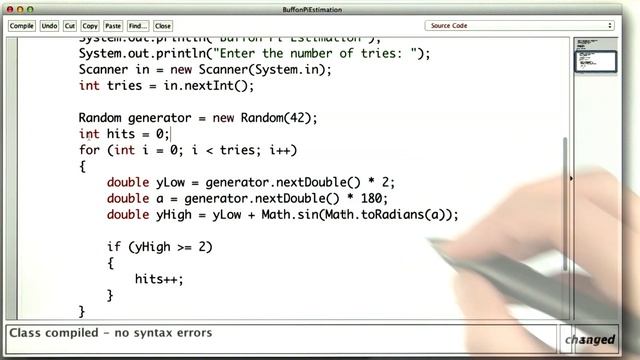 Estimating Pi Using Buffon Way - Intro to Java Programming смотреть онлайн