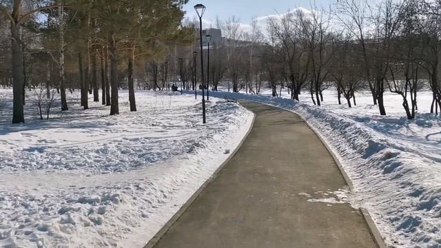 Март|Заснеженый парк|8 марта женский день|Иркутск смотреть онлайн