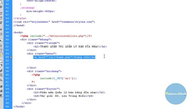 PHP - Thiết kế menu và Giao diện trang Quản trị смотреть онлайн