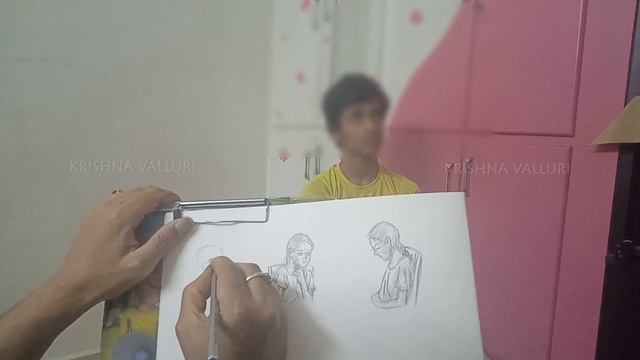 Drawing classes for beginners in telugu || How to Sketch people from life || Day6 || Krishna Vallur смотреть онлайн