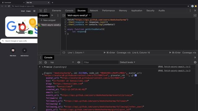 JavaScript Fetch API using Async/Await смотреть онлайн