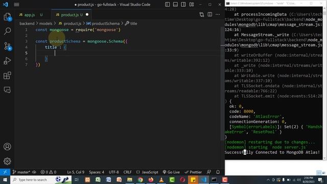 MERN Full Stack | Chapter 9 | Creating Schema MongoDB смотреть онлайн