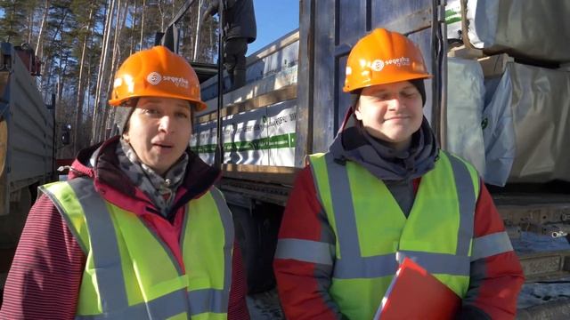 Домокомплект дома из клееного бруса СОКОЛ прибыл на участок. Дома из клееного бруса. смотреть онлайн