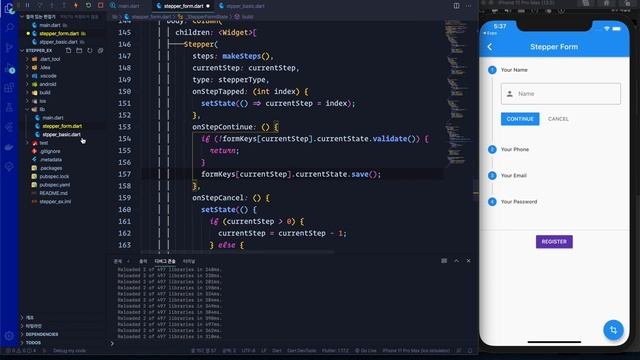 Flutter Stepper Widget # 3/4 - 플러터 스텝퍼 위젯 # 3/4 смотреть онлайн