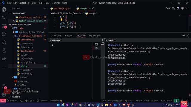 04 - Variables, Constants, Keywords, Comments, Docstrings, Datatypes, Typecasting in Python смотреть онлайн