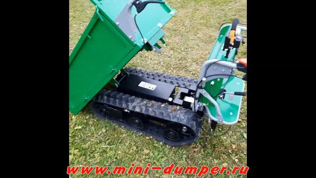 Электрическая тачка, мини думпер, электрический думпер на гусеницах, садовая самоходная тачка. смотреть онлайн