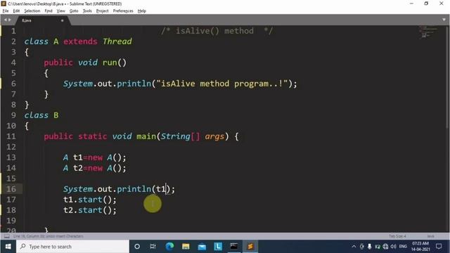 isAlive() method in java multithreading | Learn Coding смотреть онлайн