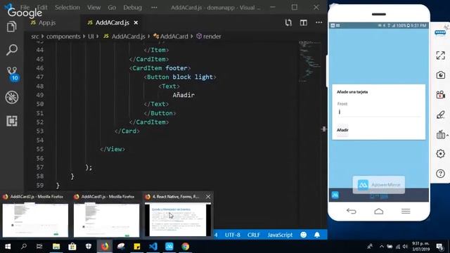 Webinario 4. React Navigation y formularios en React Native | Codibus смотреть онлайн