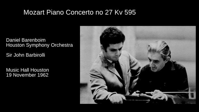 Mozart Piano Concerto no 27 K595 Barenboim Barbirolli смотреть онлайн