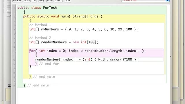 Java ArrayForLoop2 смотреть онлайн