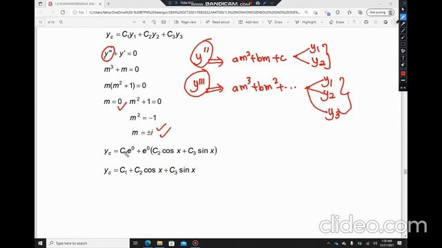 MAT300 CHAPTER 4 HIGHER ORDER DE (NON HOMOGENEOUS DE - VARIATION OF PARAMETERS PART 2) смотреть онлайн