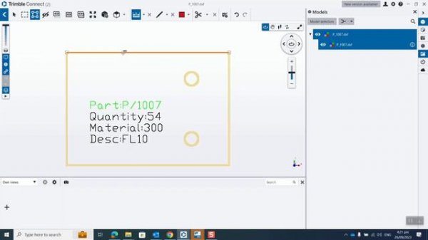 Tekla Structures - Measuring DXF files through Trimble Connect