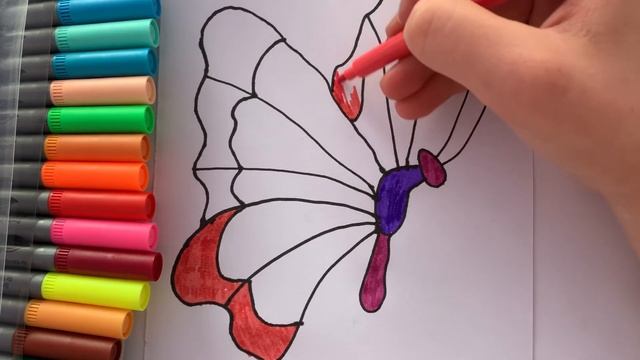 Learn how to draw a wonderful butterfly ? ! Very relaxing to watch! Perfect for kids! смотреть онлайн