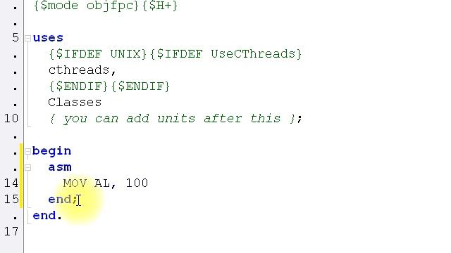 Ассемблер в Лазарус и Делфи смотреть онлайн