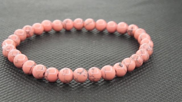 Коралл розовый (имитация) браслет 