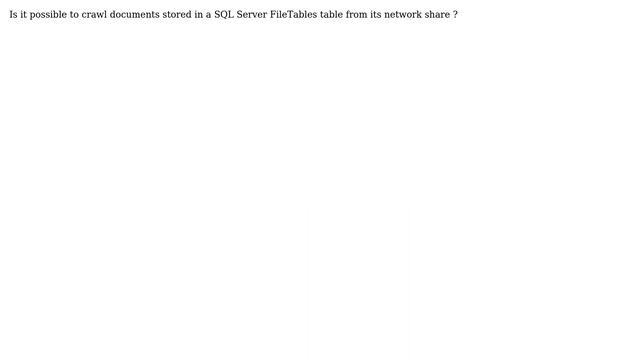 Sharepoint: Crawl documents stored as SQL Server FileTables смотреть онлайн