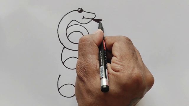 How to draw Python from number 666 | Python drawing step by step | Number drawing смотреть онлайн