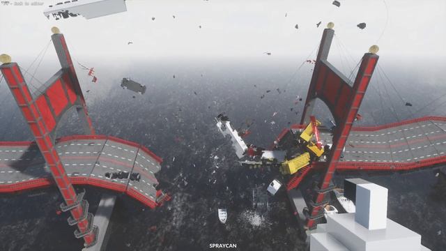 Spaceship Crashes Into Physics Bridge | Teardown смотреть онлайн