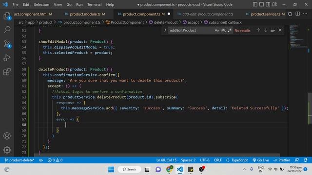 Part 4 - Product Delete from the List | Angular PrimeNG смотреть онлайн