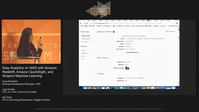 Easy Analytics on AWS with Amazon Redshift, Amazon QuickSight, and Amazon Machine Learning смотреть онлайн