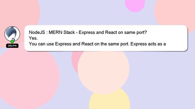 NodeJS : MERN Stack - Express and React on same port? смотреть онлайн