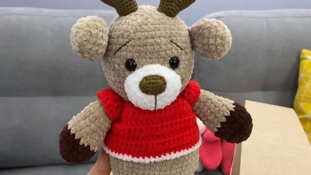 Готовые работы ВЯЗАНЫЕ ИГРУШКИ: НОВОГОДНИЙ олень и Тигр крючком- Символ 2022 года смотреть онлайн