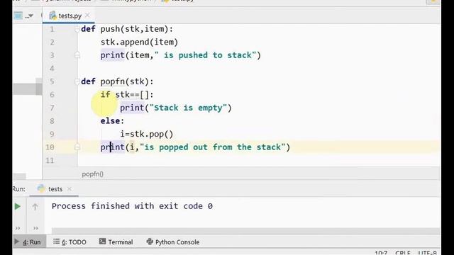 How to implement Stack in python using list? смотреть онлайн