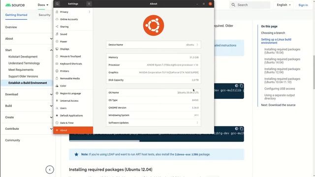 Android 12 AOSP Download - Install Dependencies смотреть онлайн